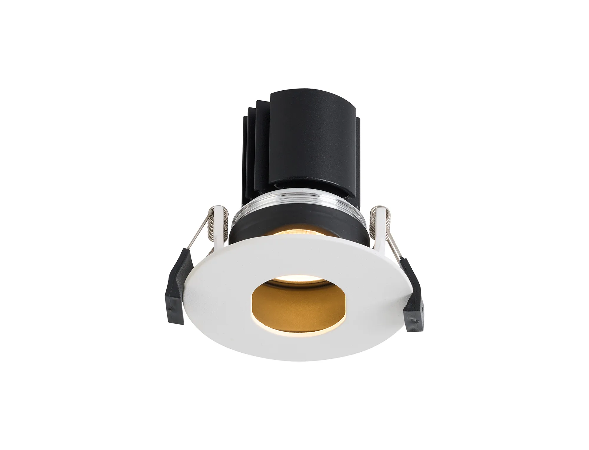 DM202204  Blate 9 Tridonic Powered 9W 2700K 770lm 24° CRI>90 LED Engine White Fixed Recessed Round Plate with Oval Pinhole Spotlight, IP20